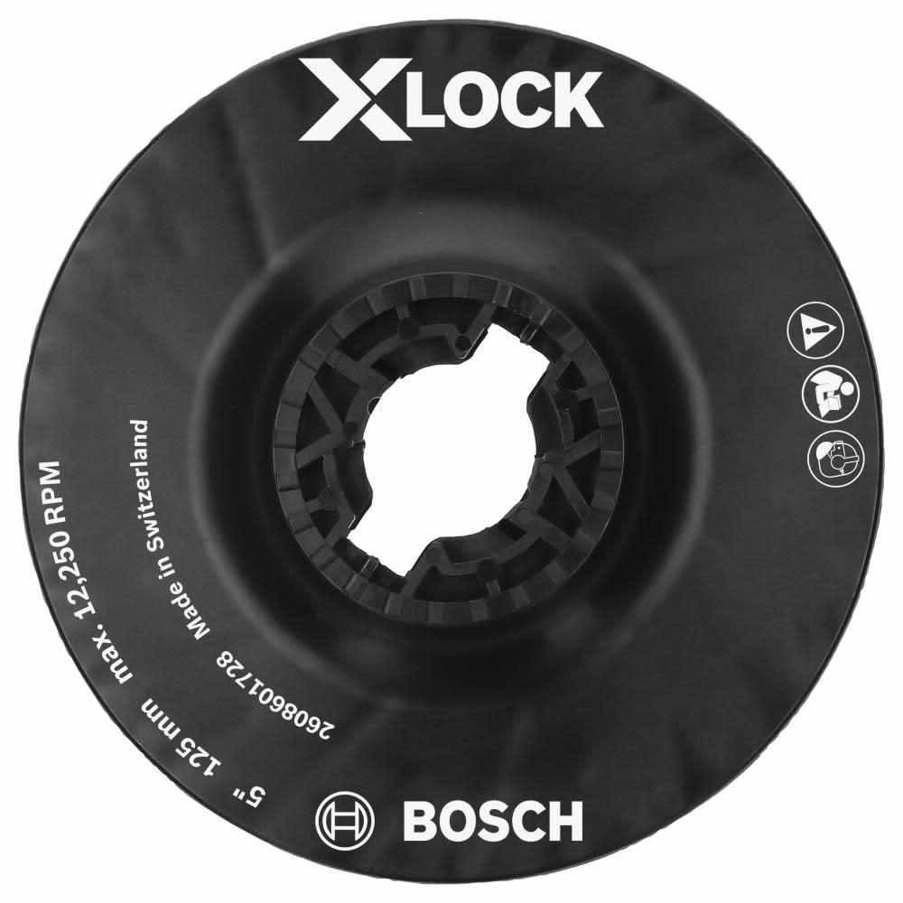 Bosch 5 In. X-LOCK Backing Pad with X-LOCK Clip - Medium Hardness MGX0500 from Bosch