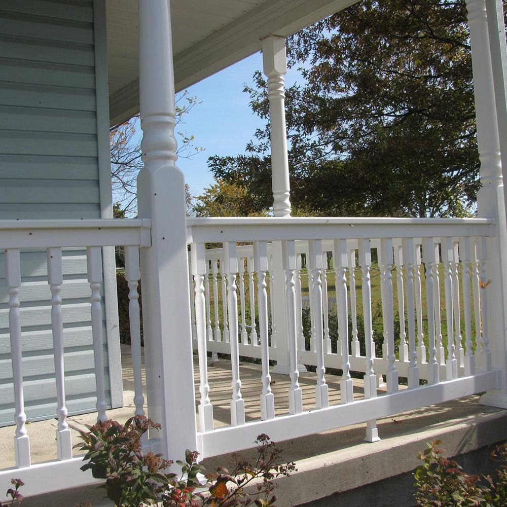 Weatherables Delray 3 ft. H x 6 ft. W Vinyl White Railing Kit with Colonial Spindles WWR-THDD36-C6