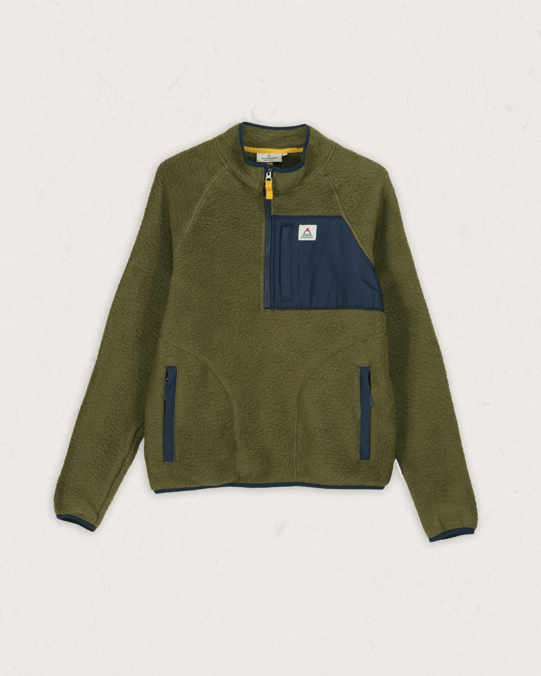 Offgrid 1/4 Zip Recycled Sherpa Fleece - Khaki