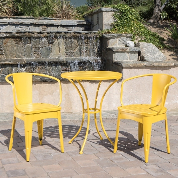 Colmar Outdoor 3piece Bistro Set by Christopher Knight Home