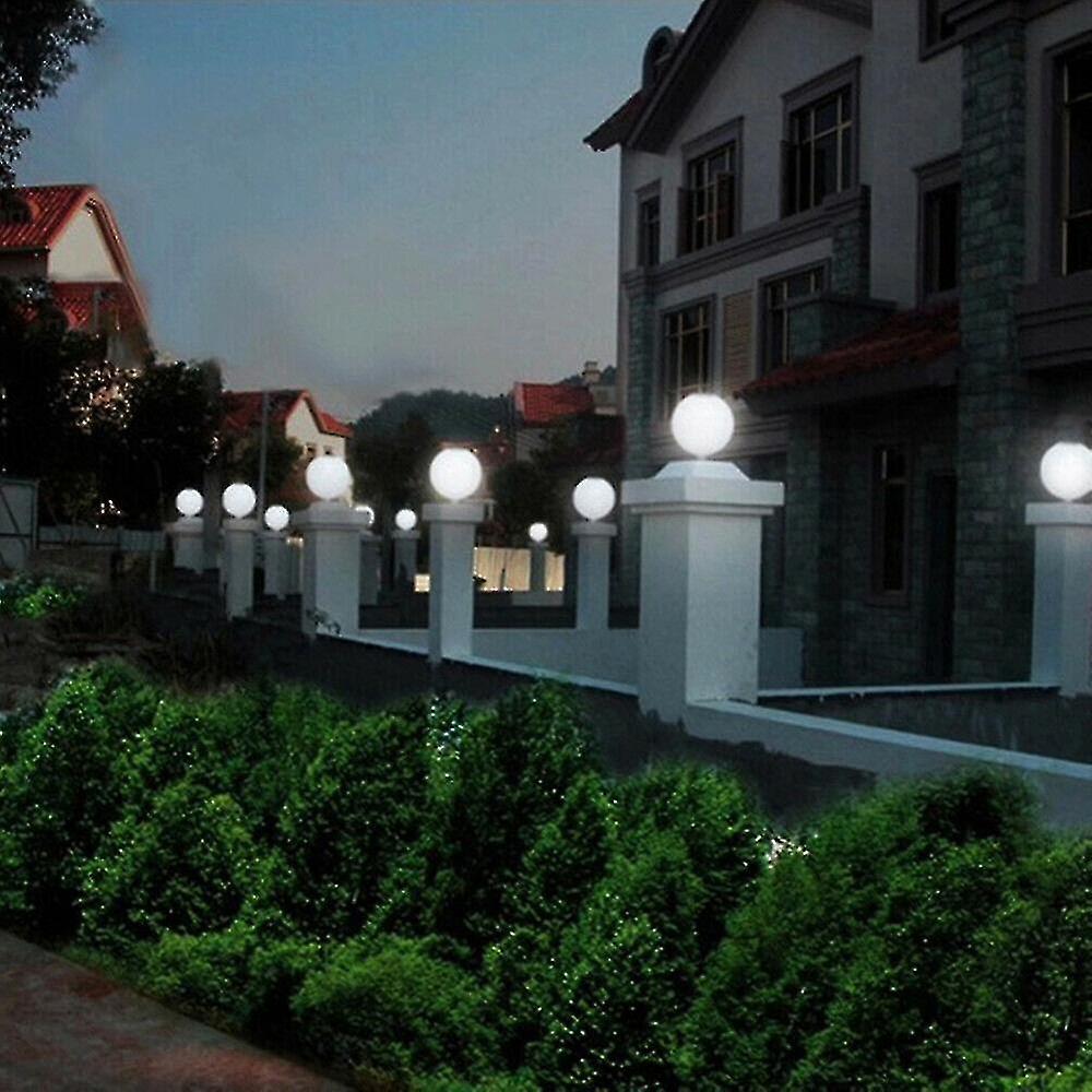 Led 200mm Solar Wall Pillar Lamp Outdoor Round Ball Round Light