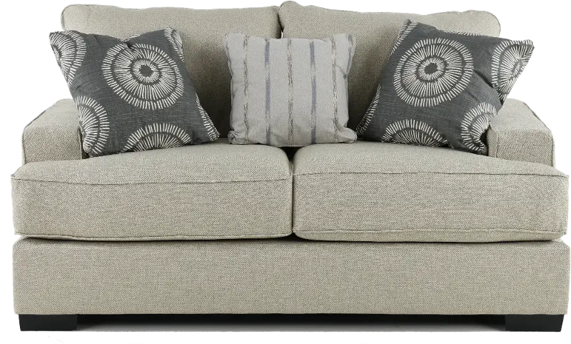 Raven Flax Gray Loveseat