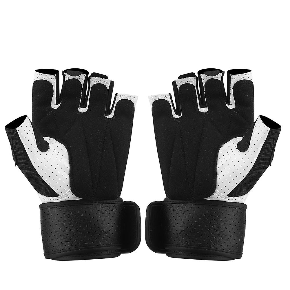 Men's Gloves Outdoor Sports Half Finger Anti-slip Breathable Lengthened Thickened Workout Fitness Gloveshalf Finger Gloves