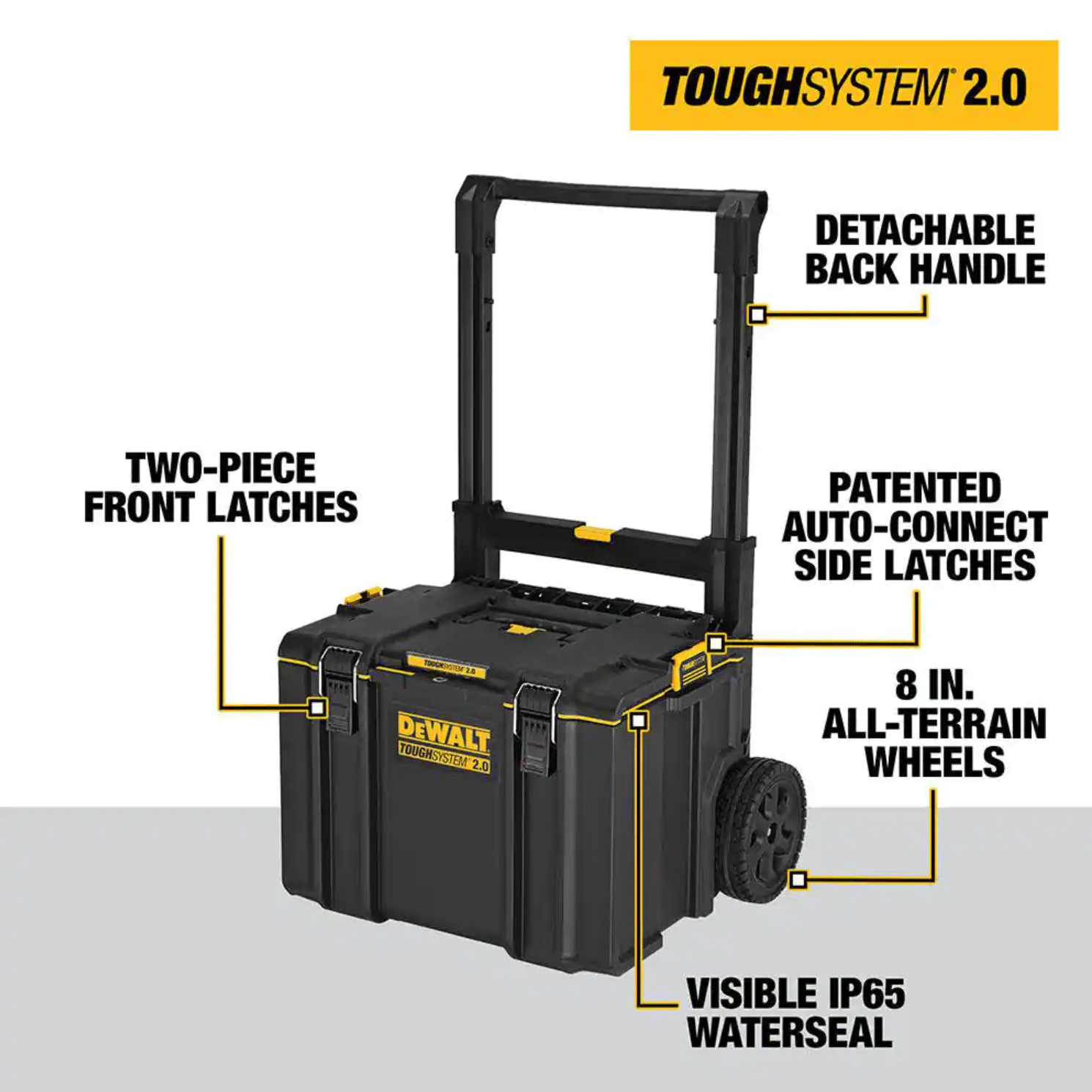 Dewalt ToughSystem 2.0 Small Tool Box with Bonus 22 in. Medium Tool Box and 24 in. Mobile Tool Box， 3-Piece Set Dwst08165w00450