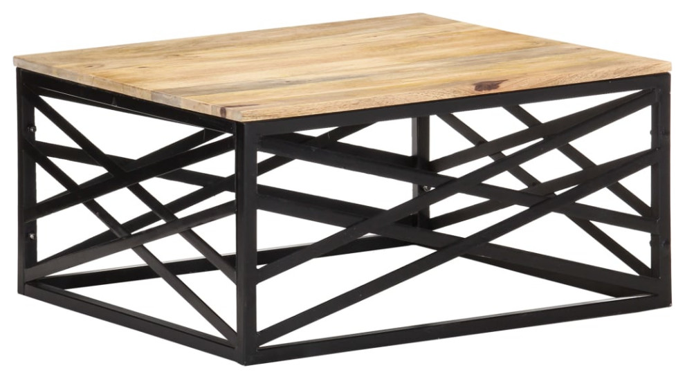 vidaXL Coffee Table End Sofa Table Living Room Furniture Solid Wood Acacia   Industrial   Coffee Tables   by vidaXL LLC  Houzz