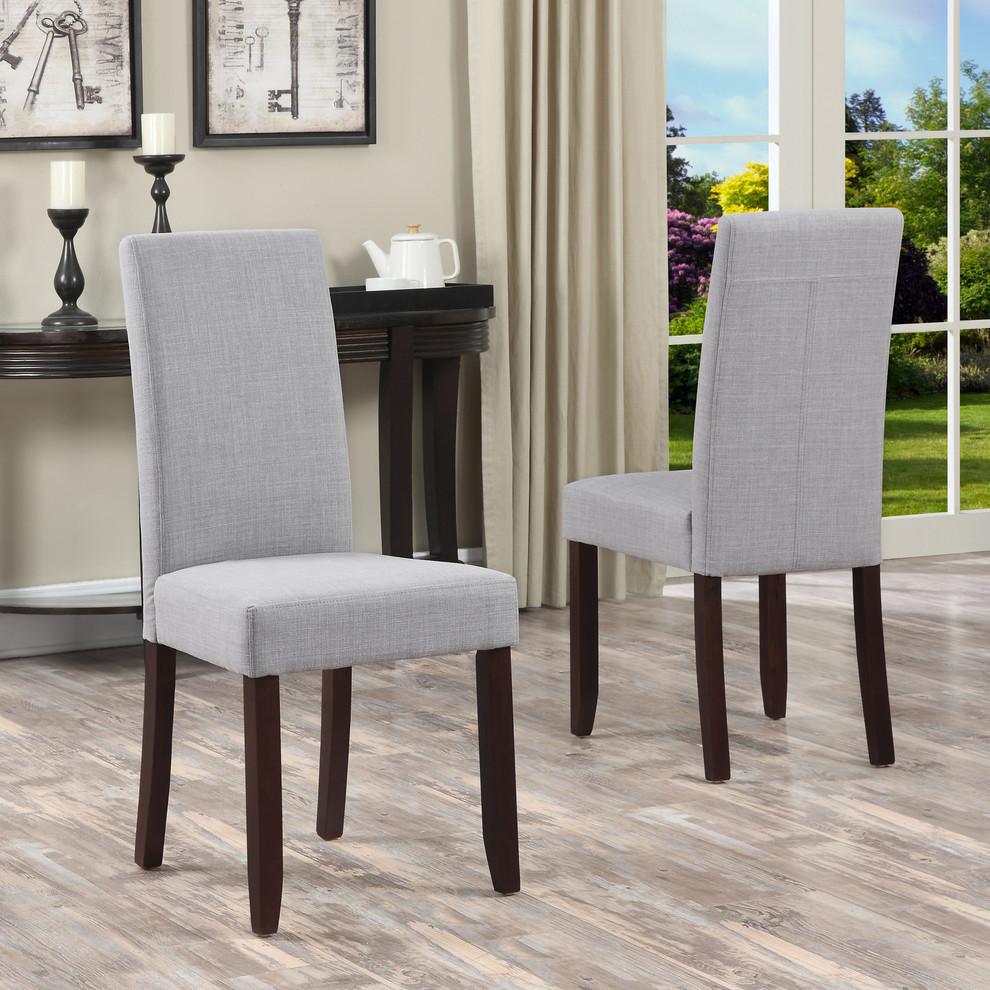 Acadian Contemporary Parson Dining Chairs  Set of 2   Transitional   Dining Chairs   by Simpli Home Ltd.  Houzz