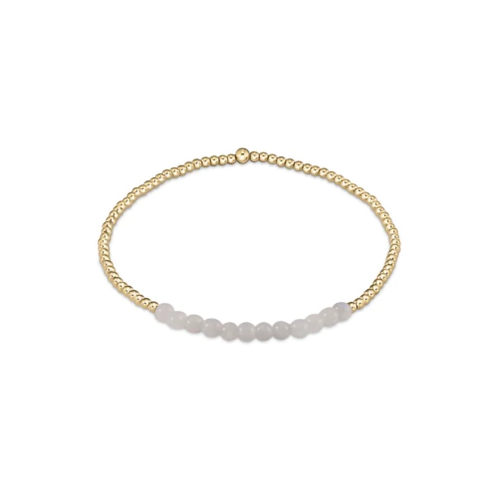 Enewton Designer  Gold Bliss 2mm Bead Bracelet - Gemstone in Moonstone