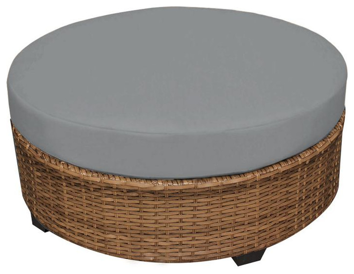 Laguna Round Coffee Table  Gray   Tropical   Outdoor Coffee Tables   by TKClassics  Houzz