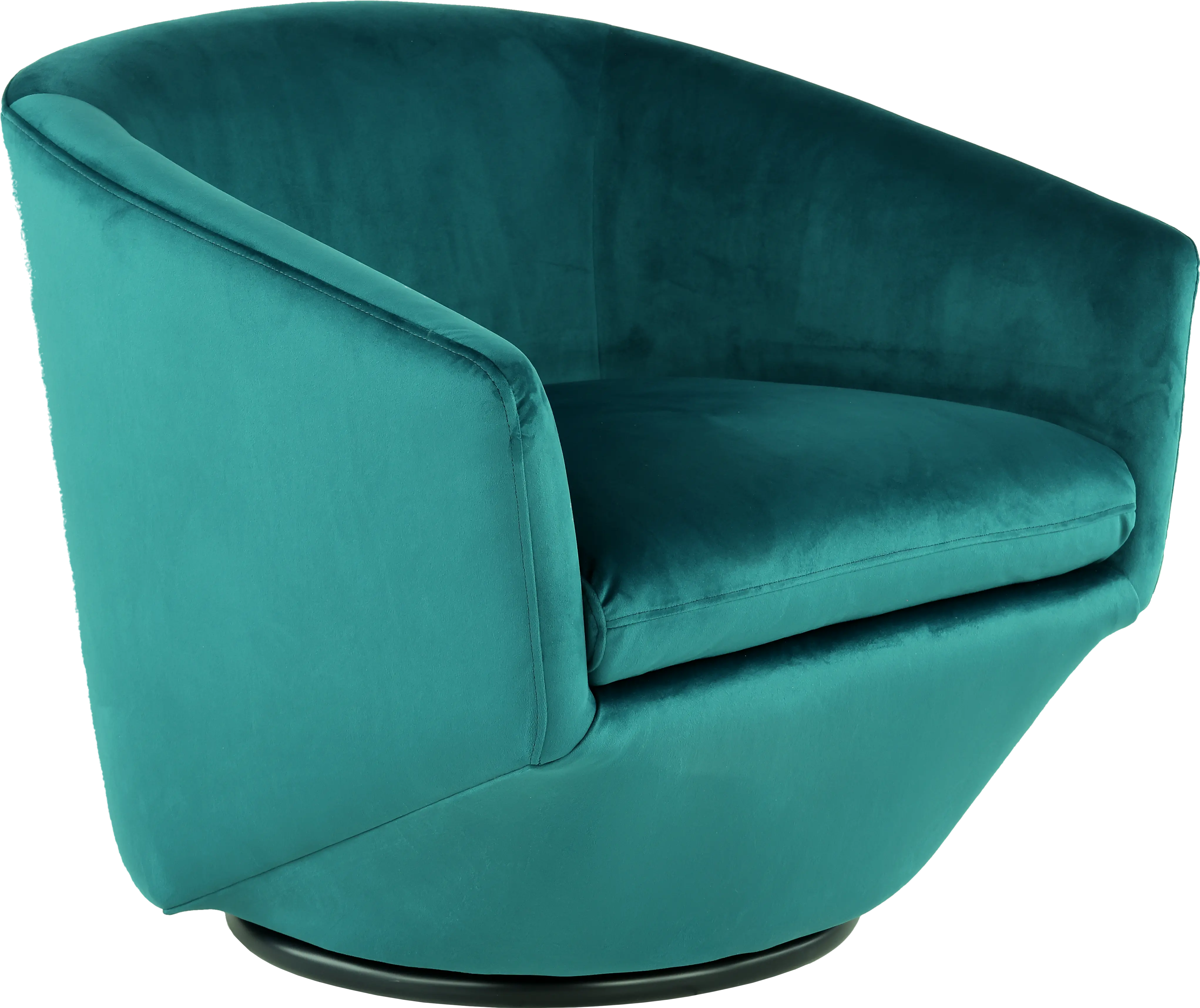 Jewel Velvet Emerald Swivel Accent Chair