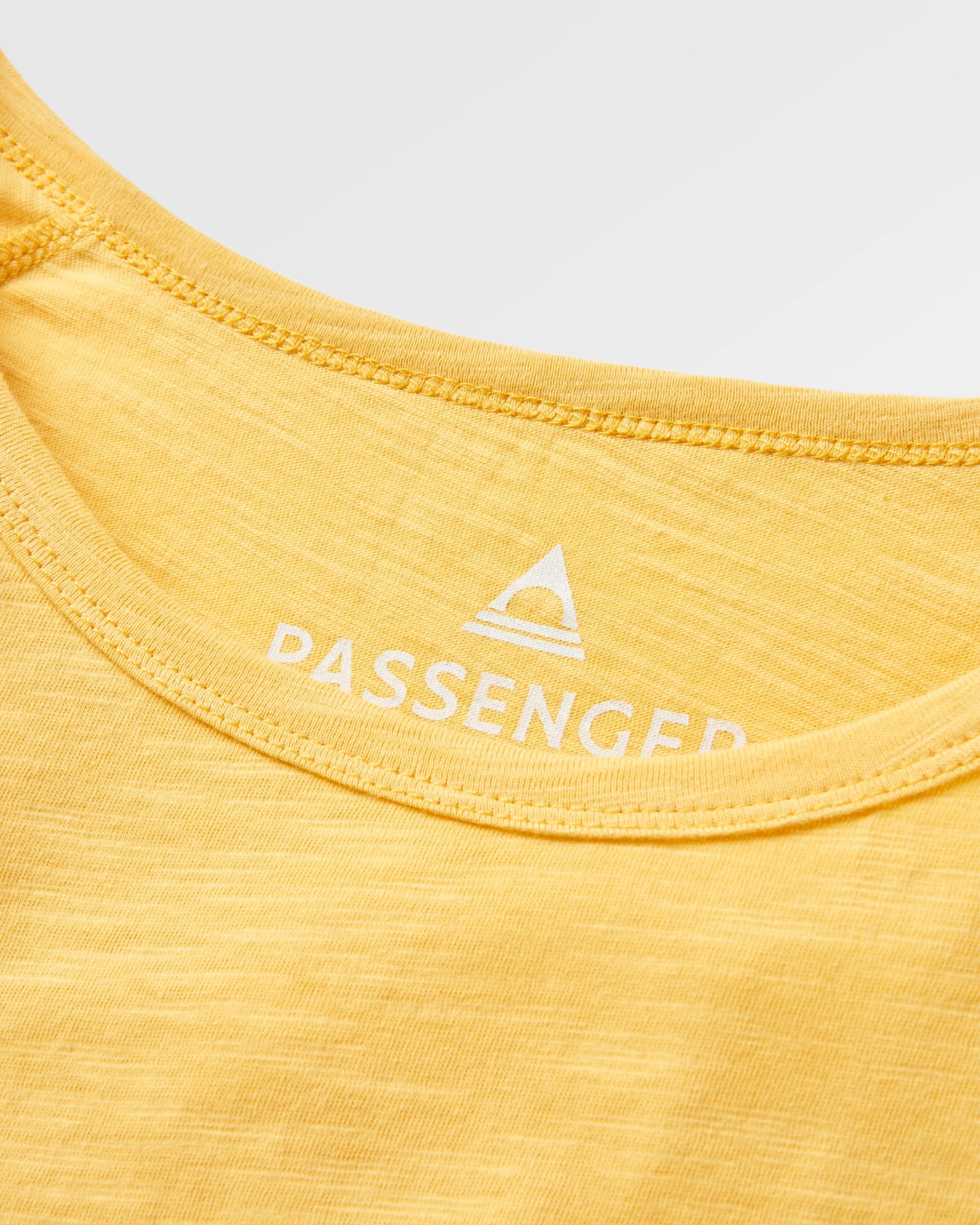 La Sarena Recycled Cotton Oversized LS T-Shirt - Ochre Yellow