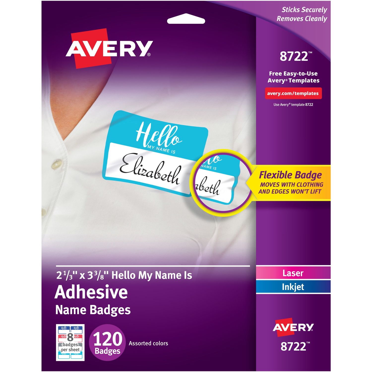 Self-Adhesive Name Tags by Avery AVE08722