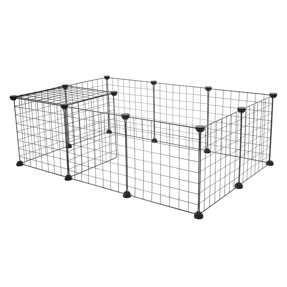 Gear Pet Playpen， Small Animal Cage Indoor Portable Metal Wire Yard Fence，  Kennel Crate Fence Tent