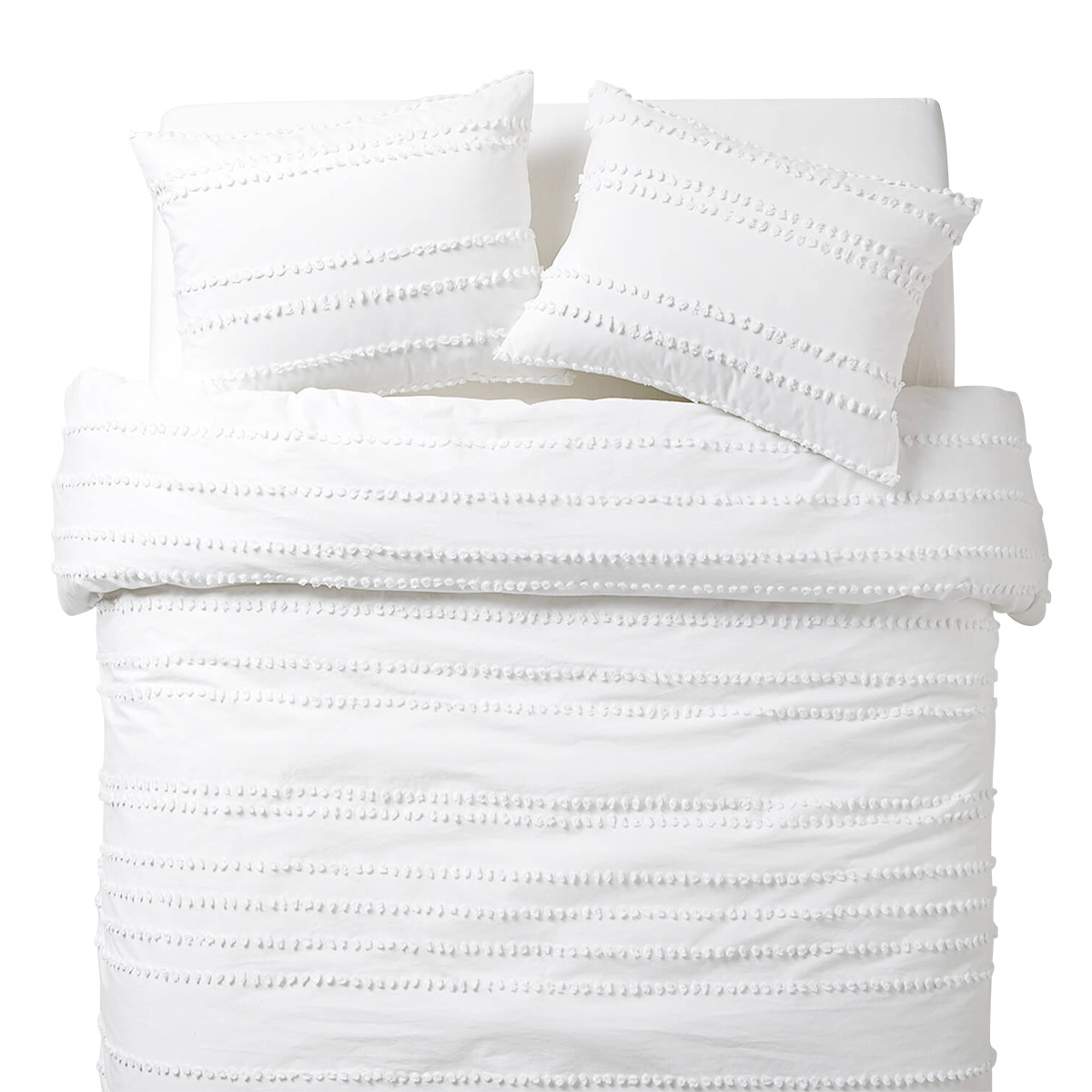 Dormify Billie Pom Stripe Comforter and Sham Set