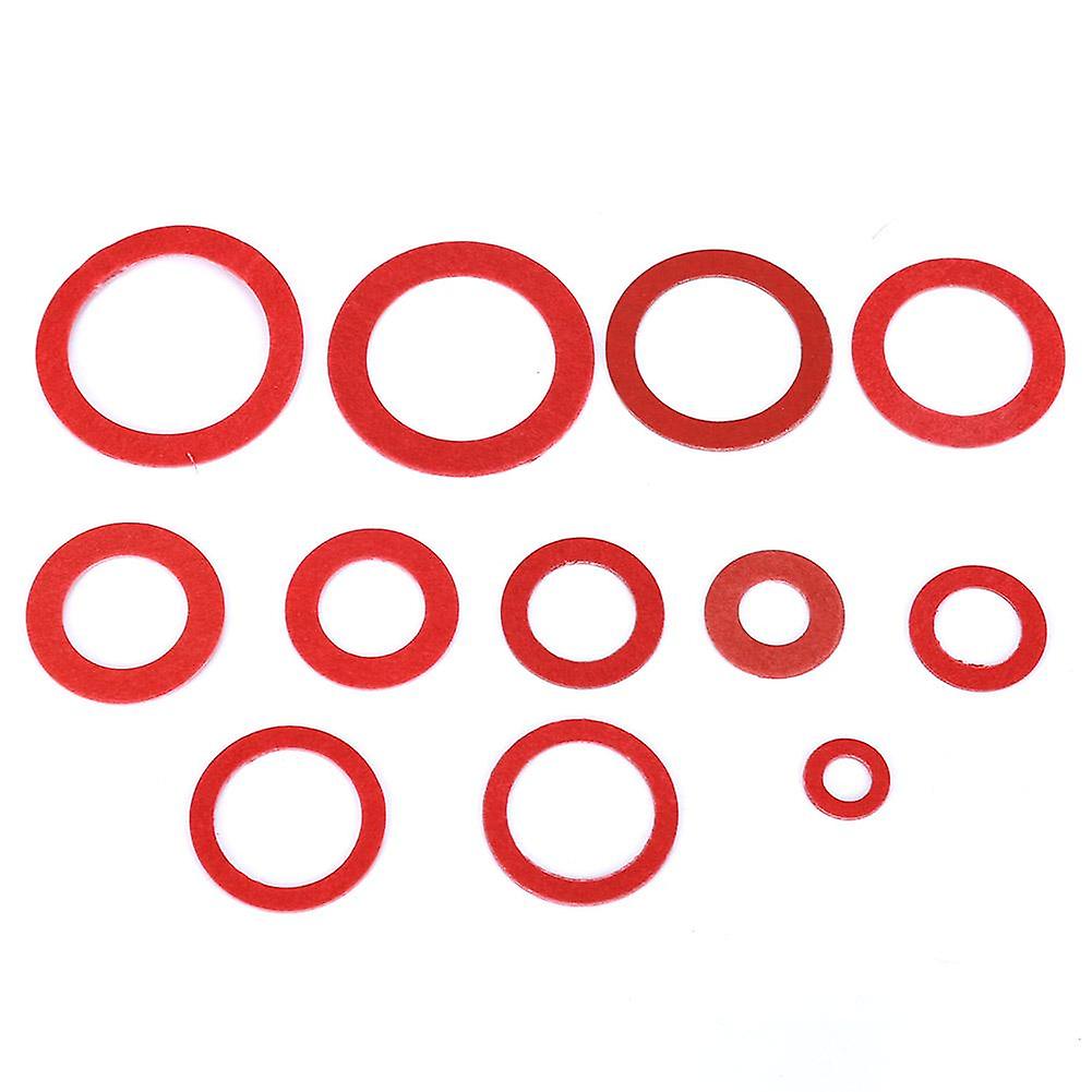 600pcs Red Vulcanised Fibre Washer Gasket Round Insulation Paper Red Steel Paper Assortment Kits