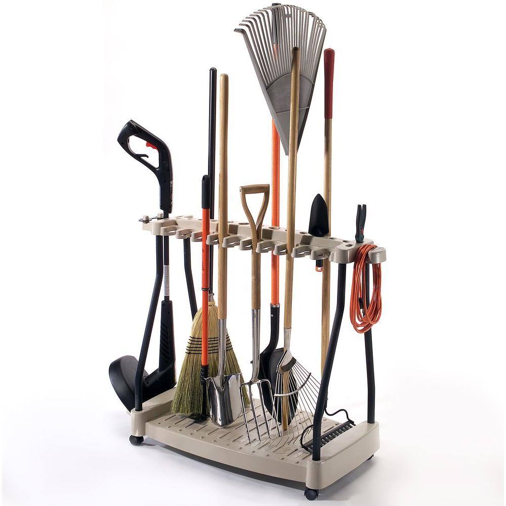 Suncast 42 in. Resin Wheeled Tool Storage Rack RTC1000