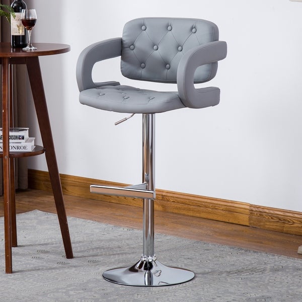 Porch and Den Coal Creek Modern Upholstered Adjustable Bar Stool