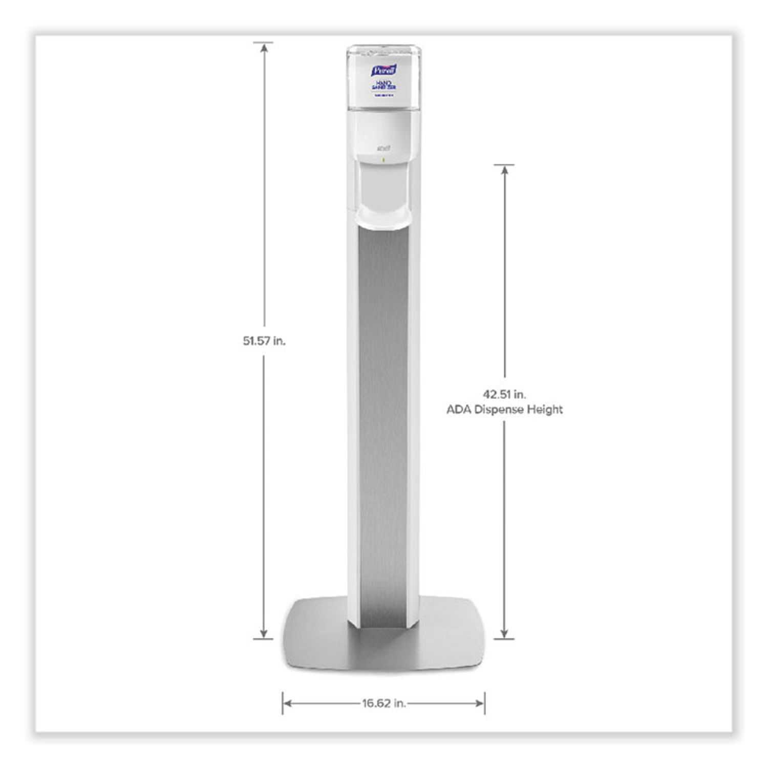 MESSENGER ES6 Floor Stand with Dispenser by PURELLandreg; GOJ7306DSSLV