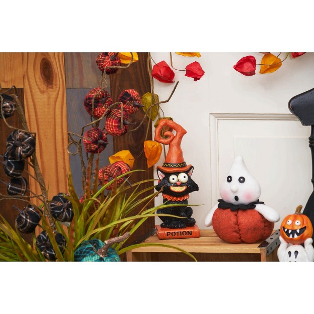 Gallerie Ii Ghost In Pumpkin Halloween Figurine