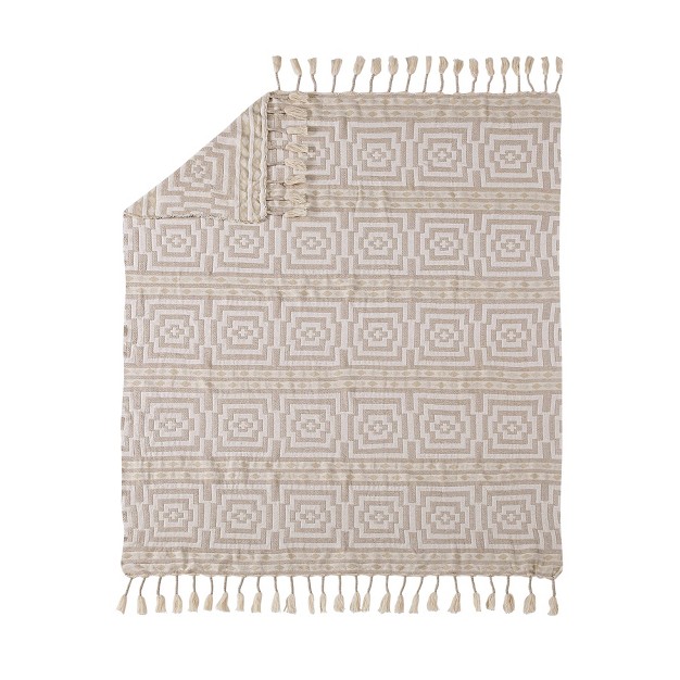 Hypnotic Throw Blanket Taupe Jungalow By Justina Blakeney