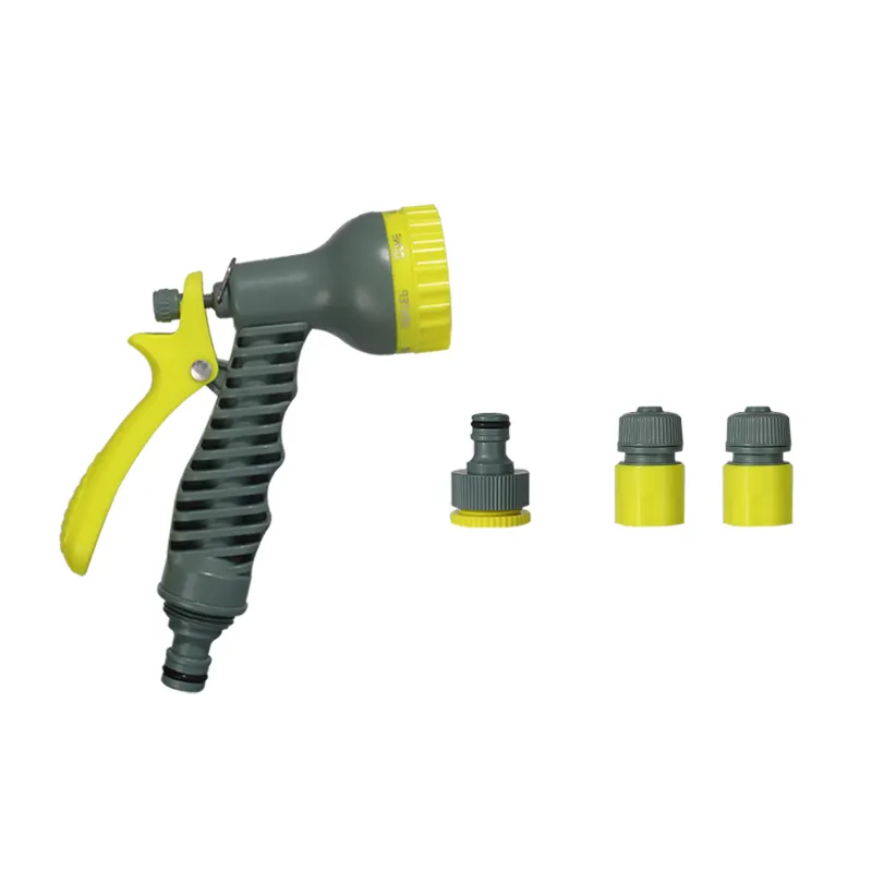 Factory supply of Quality Expandable Garden Hose Spray Gun Plastic 7 Function Spray Modes Garden Hose Nozzle Water Gun Set