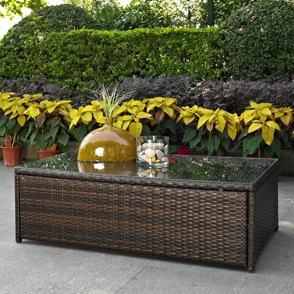 Crosley Palm Harbor Outdoor Wicker Coffee Table