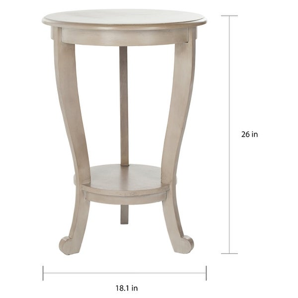 SAFAVIEH Cape Cod Grey Pedestal Side Table - 18.1