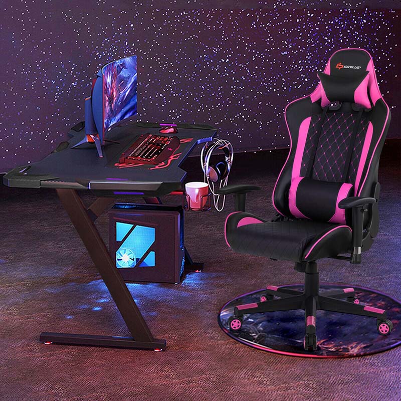 Massage Gaming Chair Recliner, Ergonomic High Back Full Adjustable Gamer Racing Chair Swivel Office Chair with Lumbar Support & Headrest