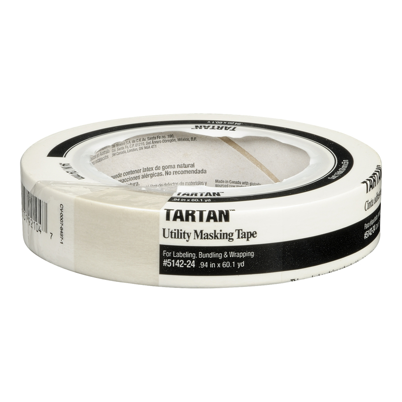 Tartan 0.94 in. W X 60.1 yd L Tan High Strength Masking Tape 1 pk