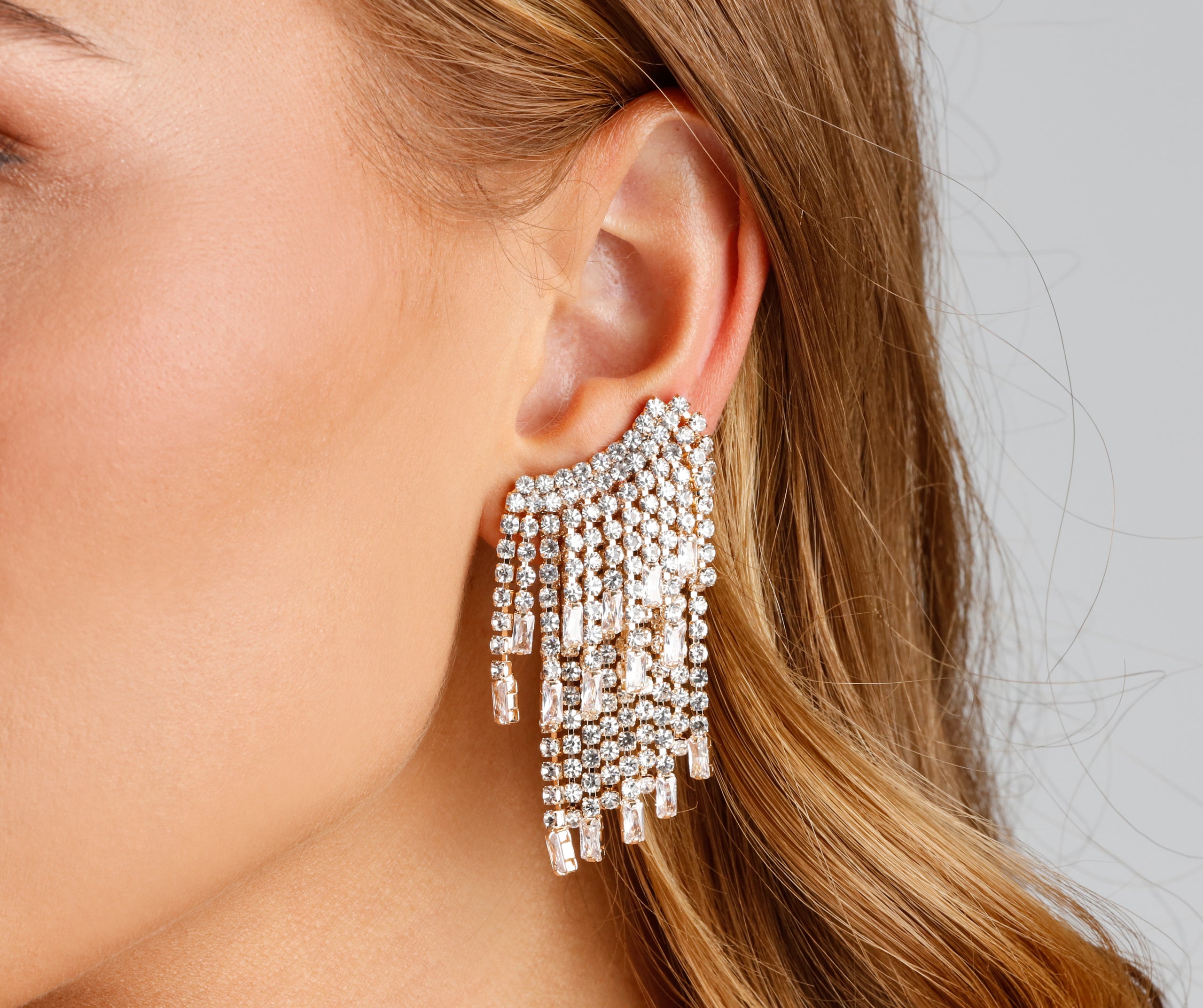 Angelic Glam Baguette Fringe Ear Cuff