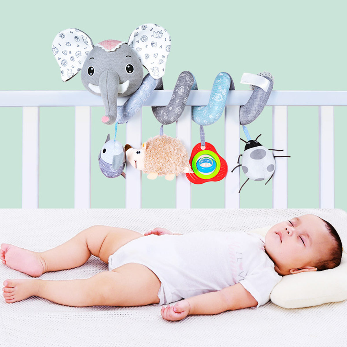 Willstar Baby Spiral Actiity Hanging Toys Stroller Toy Car Bed Toys Baby Pram Pushchair dant Elephant Shape Educational Gift