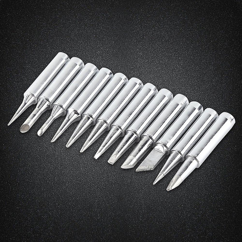 12pcs  Lead Free Replacement Soldering Solder Iron Tips Station Tool Kit