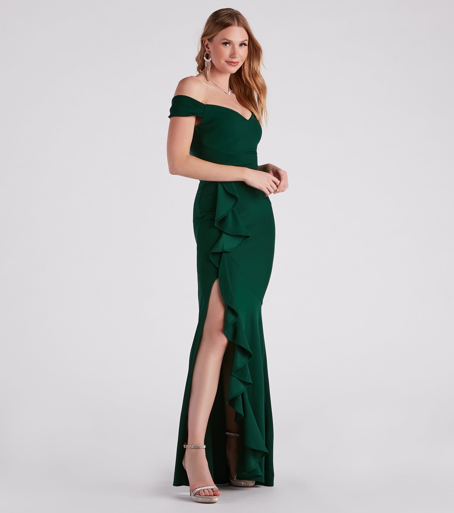 Nayeli Formal Crepe A-Line Long Dress