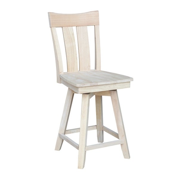 Ava Solid Wood Swivel Stool