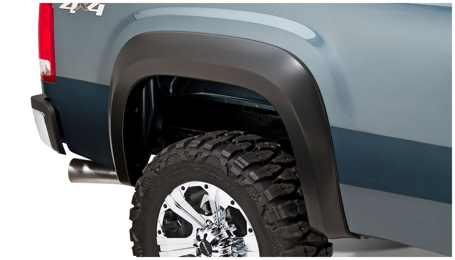 Bushwacker 40108-02 GMC Extend-A-Fender Flare - Rear Pair，Black Finish