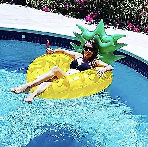 Giant Inflatable Swimming Ring Toy - Pineapple Pool Float Cute Summer Beach Party Pool Lifebuoy Or Beach Toy Outdoor Floaties Lounge Raft Swim Pool Fo