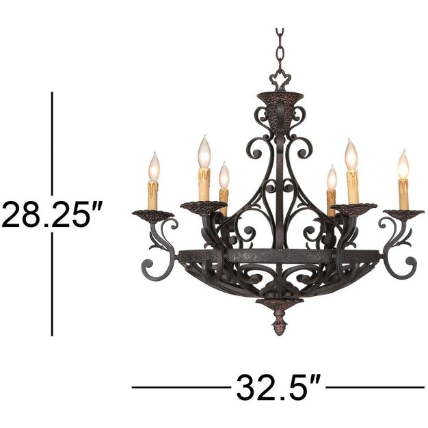 Wide Industrial 6 light Fixture For Dining Room House Foyer Kitchen Entryway