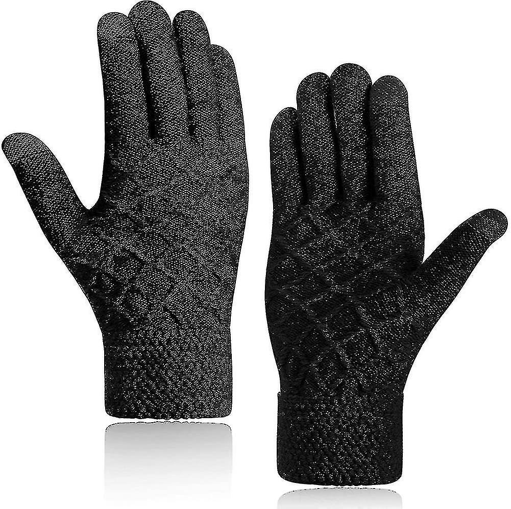 Winter Knit Warm Gloves - Touch Screen Gloves Thermal Gloves With Soft Lining