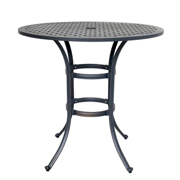 Ventura 42 Inch Cast Aluminum Round Bar Table