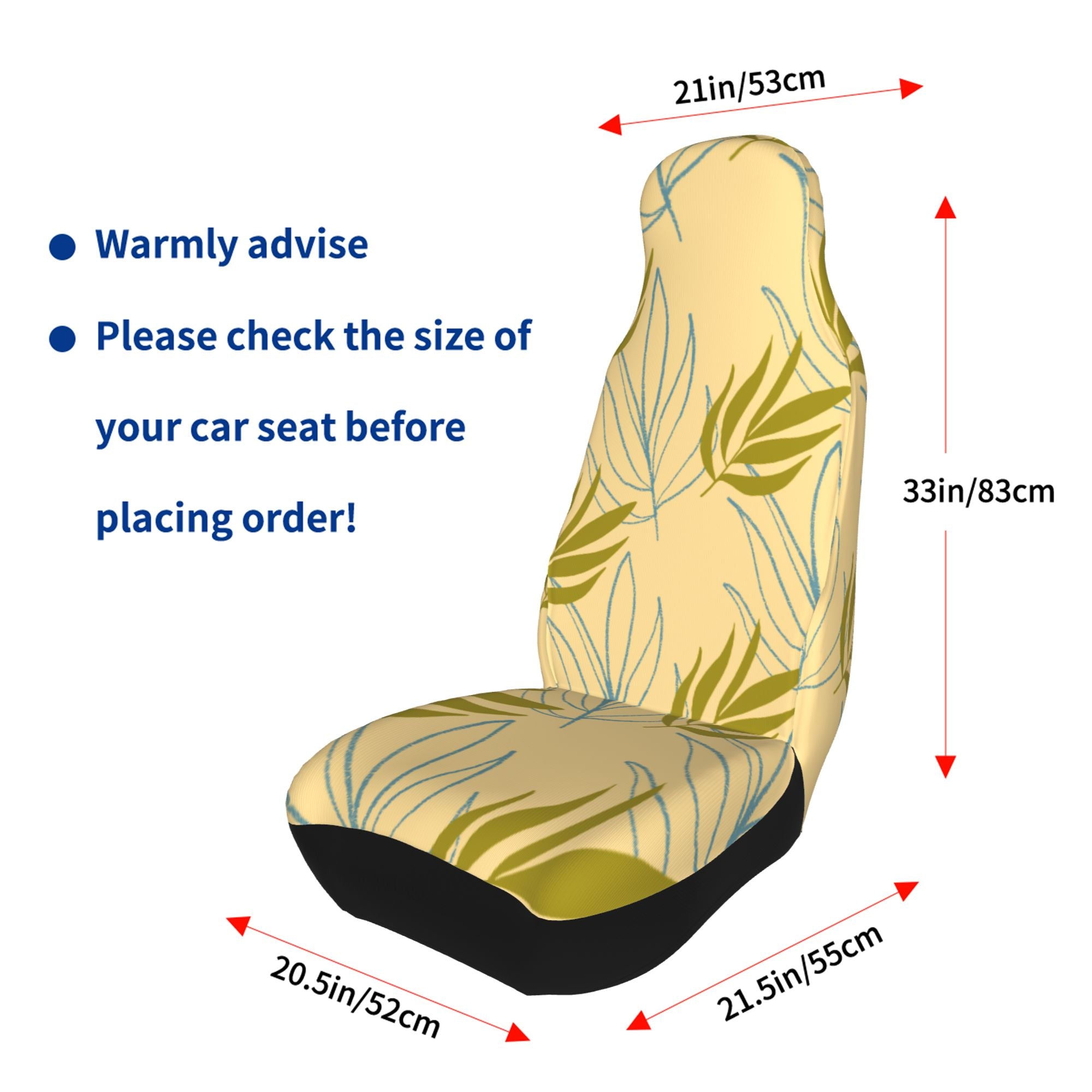 ZICANCN Car Seat Cover Leaves Autumn Car Front Seat Covers Protectors ， Automotive Seat Covers for Cars Trucks Suv