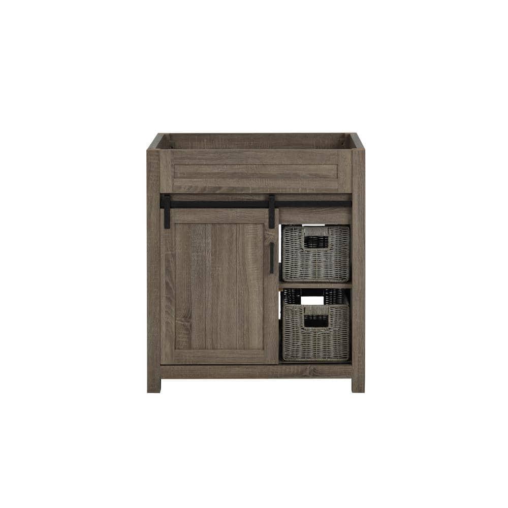 TILE amp TOP Farm Barn 30 inW x 21 in D x 3350 in H Bath Vanity Cabinet Only in Antique Brown