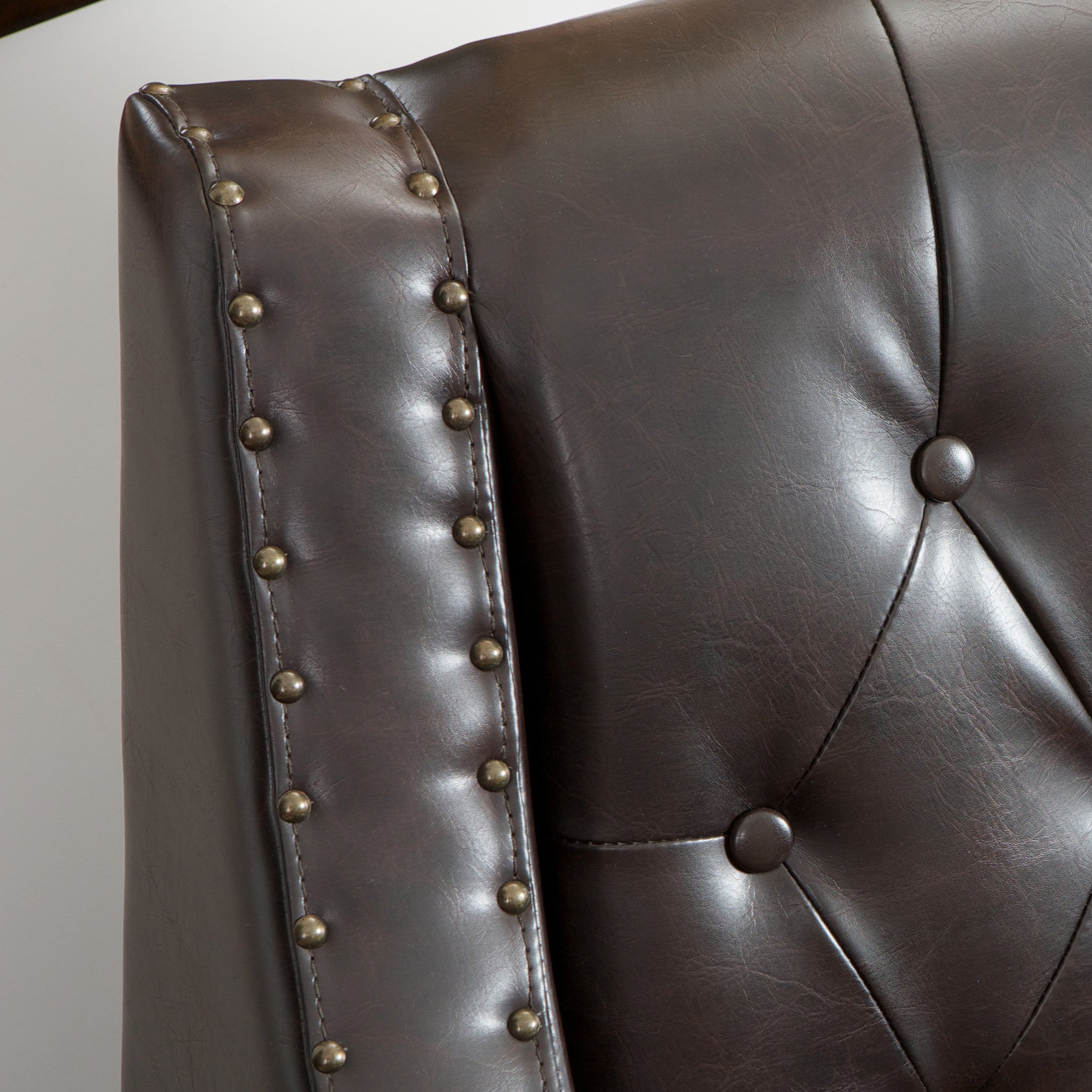 Nottingham Tufted Brown Leather Club Chair