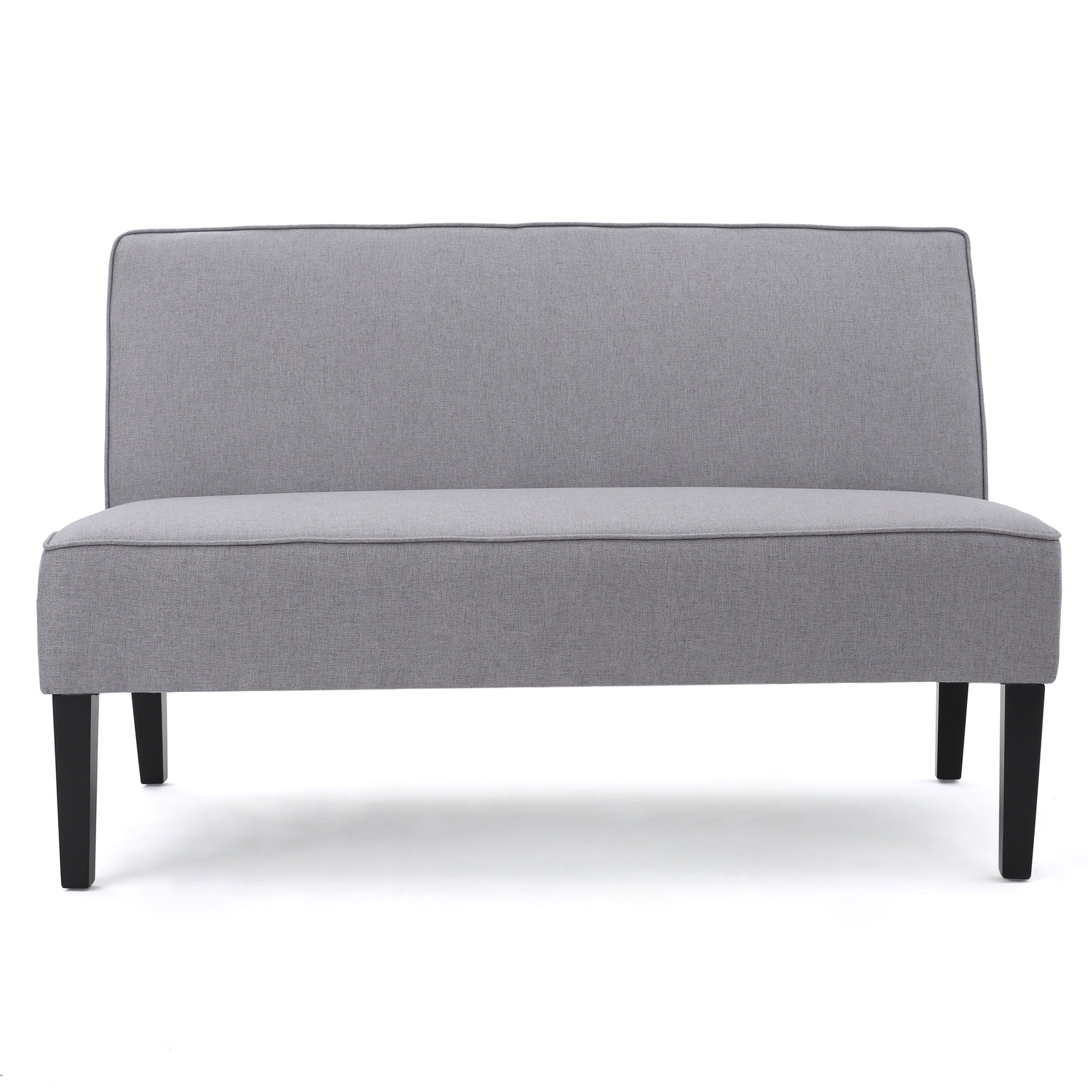 Charlotte Light Grey Fabric Settee