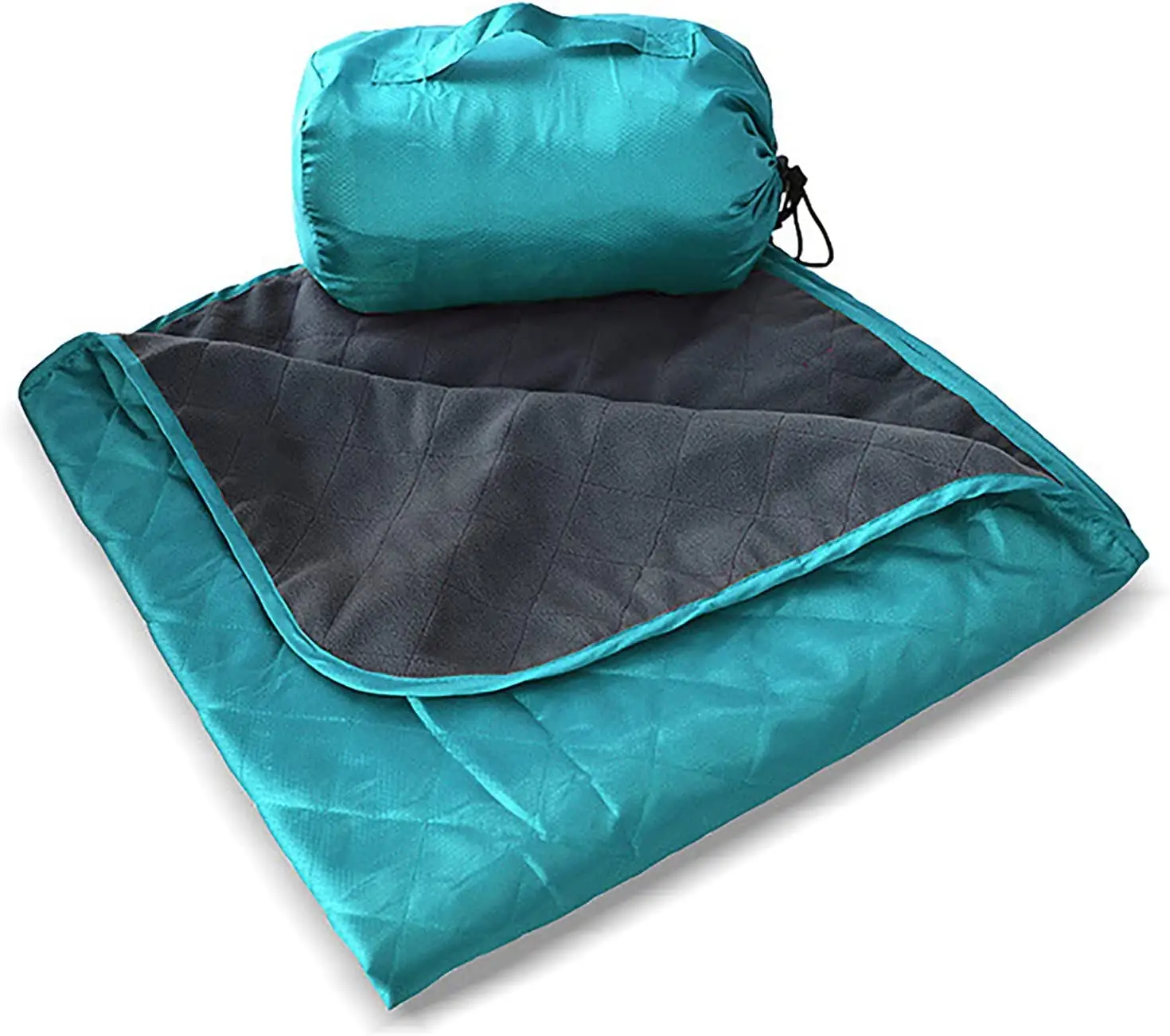 Camping Blanket Super Soft Warm Fleece Water Resistant for Cold Weather Lakeblue Lightweight Picnic Outdoor Washable Blanket Mat