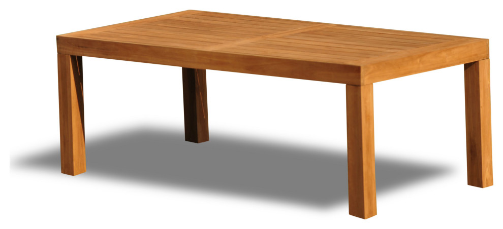 86 quotRectangular Dining Outdoor Teak Table   Contemporary   Outdoor Dining Tables   by Teak Deals  Houzz