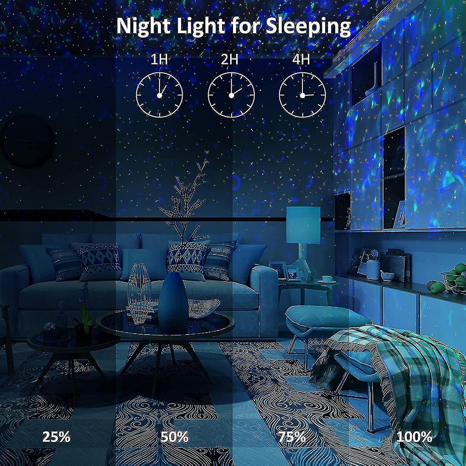 Galaxy Projector， Star Light Projector Led Lights Bedroom With Bluetooth