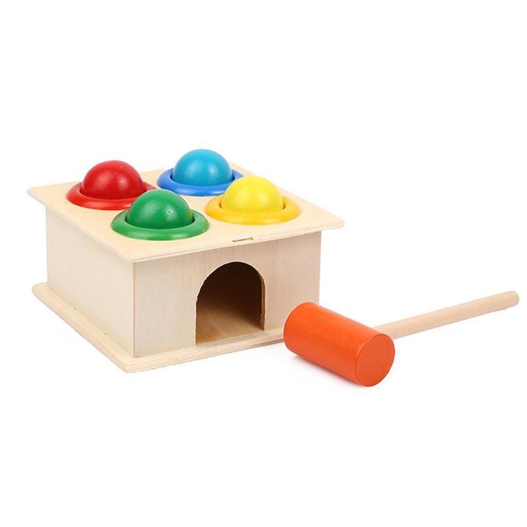 Preschool Wooden Hammering Pounding Toys - Montessori Toddlers Learning Fine Gifts for 2 Year Old boy Toddler Toys