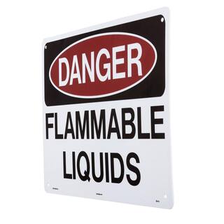 Lynch Sign 14 in. x 10 in. Danger Flammable Liquids Sign Printed on More Durable Thicker Longer Lasting Styrene Plastic DS- 19