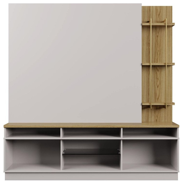 Manhattan Comfort Pomander Free Standing Entertainment Center  Decor Shelves   Transitional   Entertainment Centers And Tv Stands   by Manhattan Comfort  Houzz