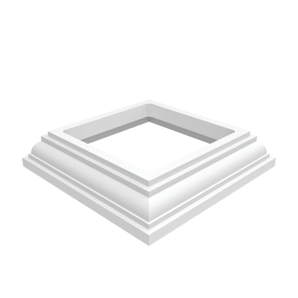 Veranda 4 in. x 4 in. White New England Base Trim 73003582