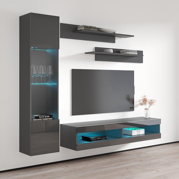 Fly G 34TV Wall Mounted Floating Modern Entertainment Center